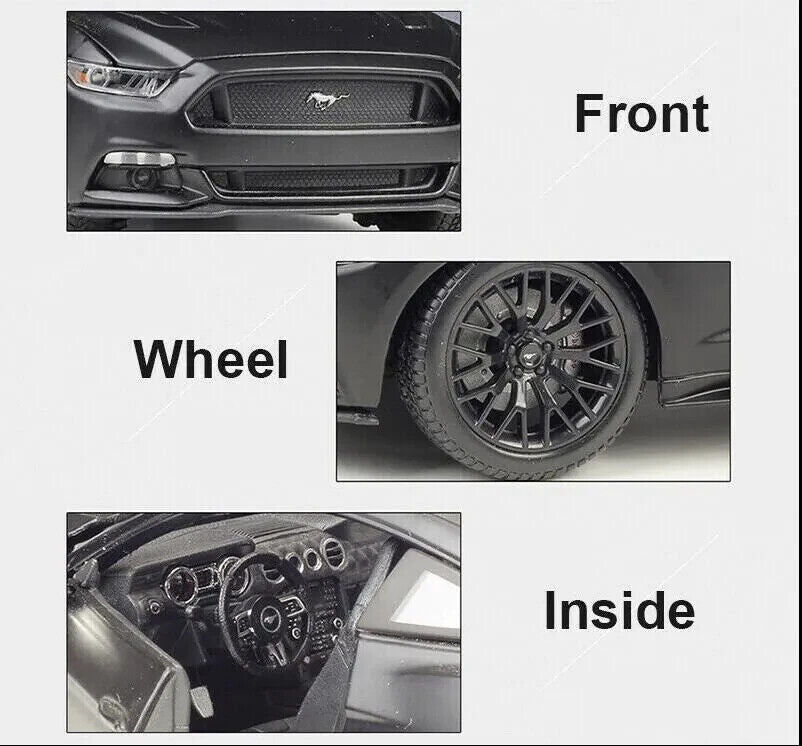 Maisto 2015 Ford Mustang GT 1/18 Scale Diecast Model Metallic Dark Grey