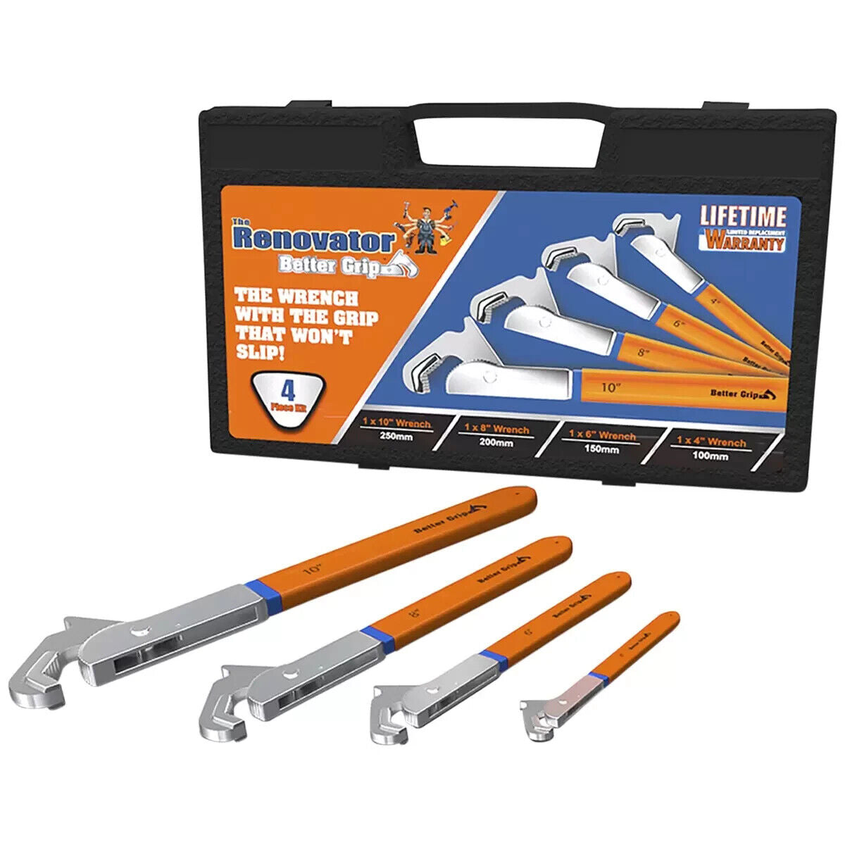 The Renovator Better Grip 4 Piece Wrench Set Brand New