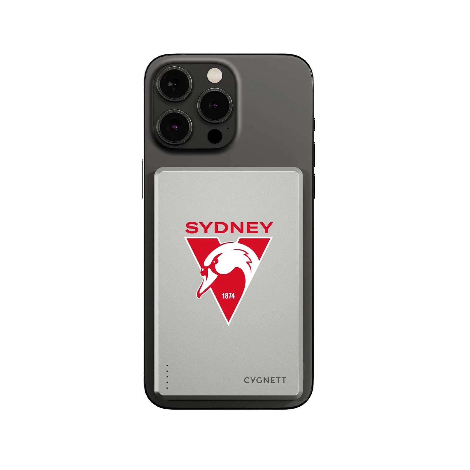 Cygnett 5K MagSlim Magnetic Wireless Power Bank - AFL Sydney Swan CY5374PBCHE