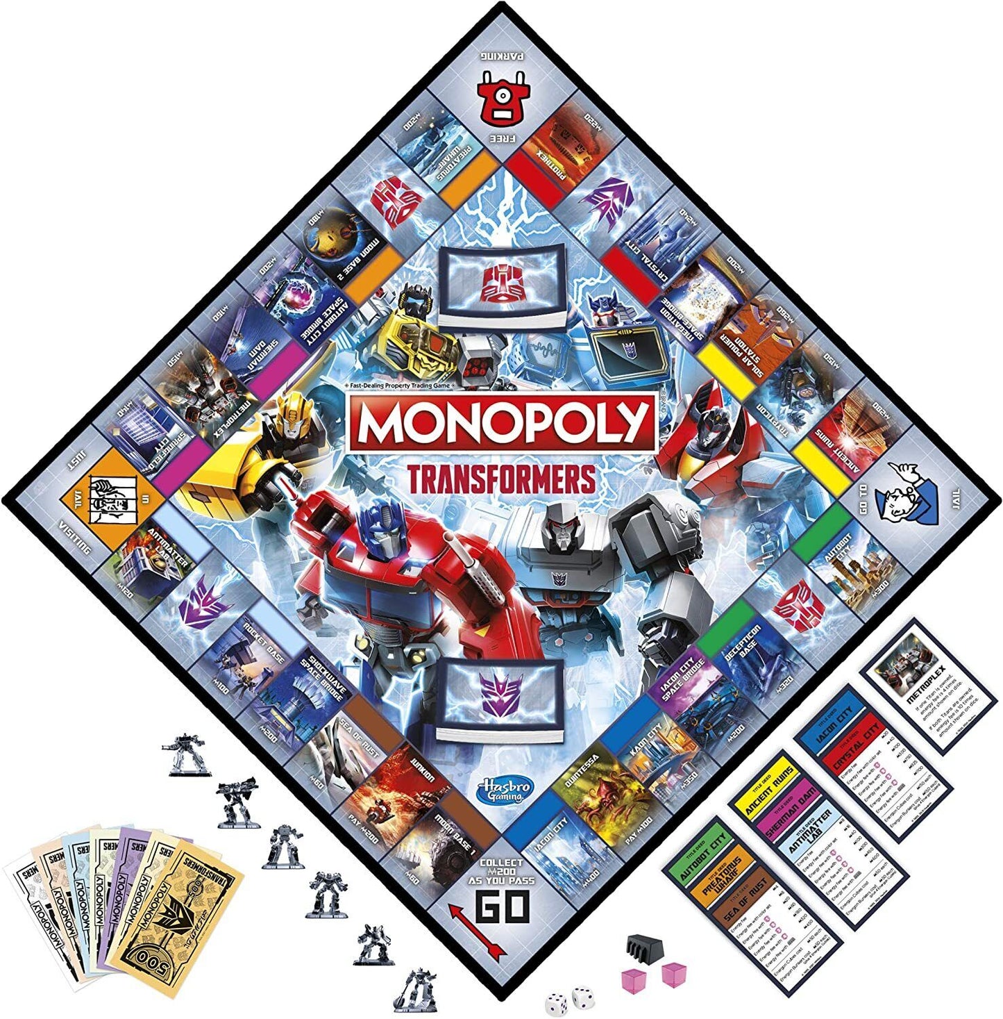 Monopoly Transformers Board Game Decepticon Autobot Optimus Prime Token 
