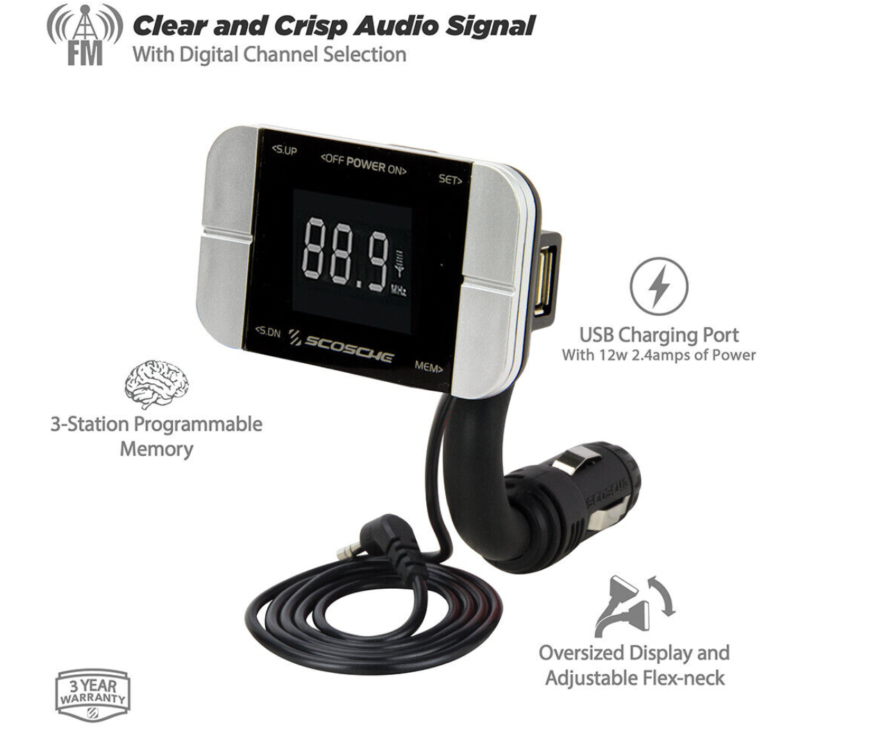 Scosche TuneIt™ Pro Docking FM Transmitter