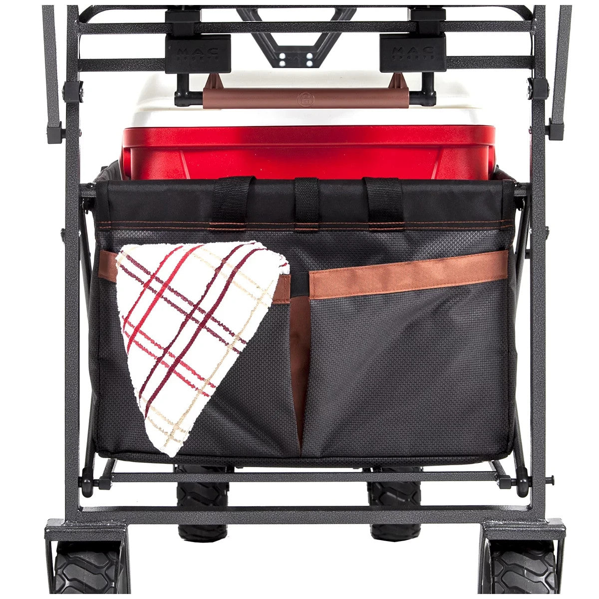 Mac Sports Deluxe Push Pull Folding Wagon with Brakes