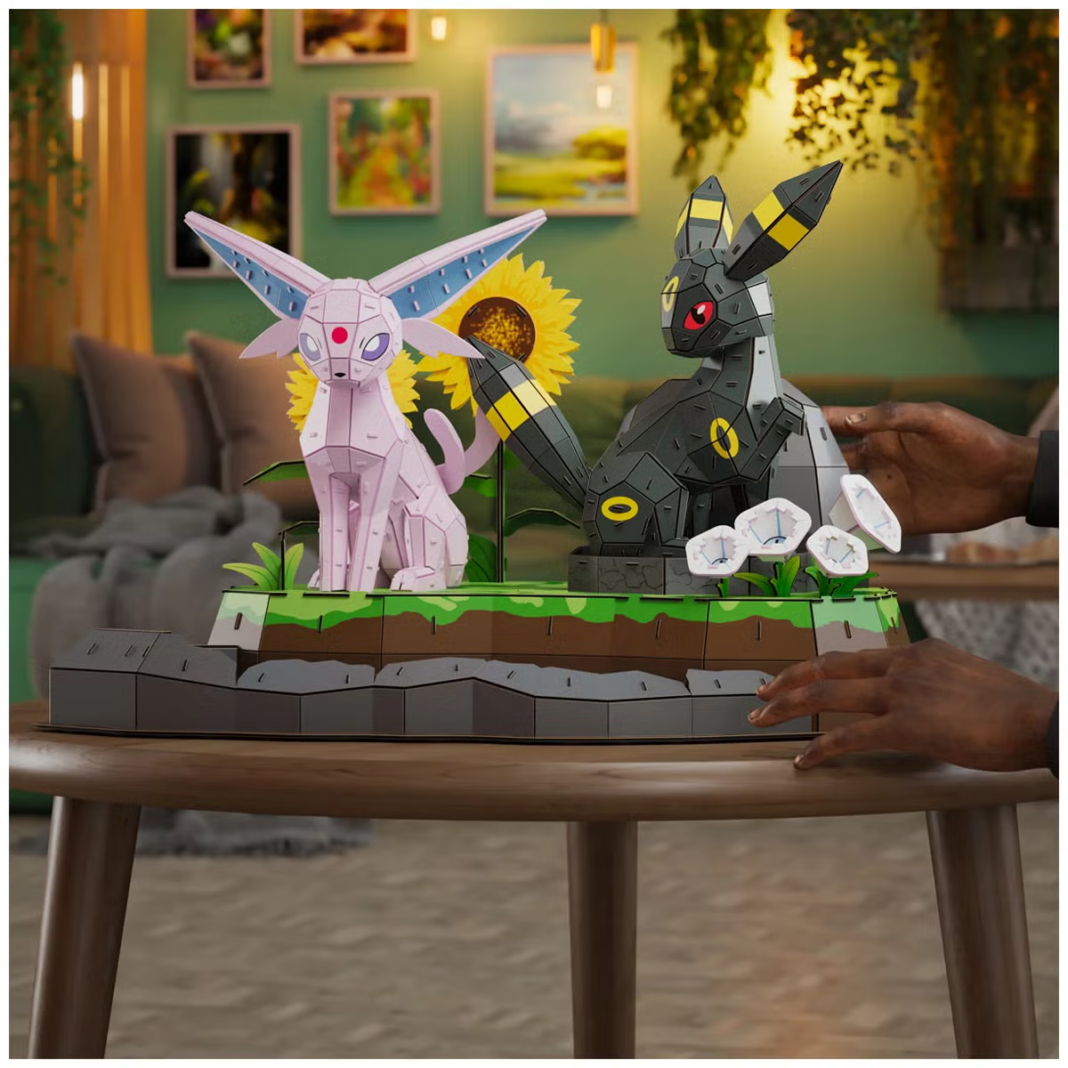 4D Build Pokémon Espeon & Umbreon 3D Puzzle Model Kit 452 Pieces 6076736