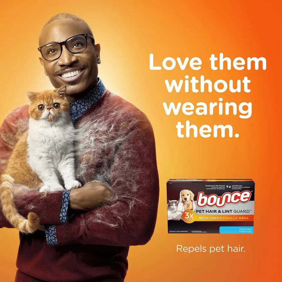 Bounce Pet Hair & Lint Guard Mega Dryer Sheets Fresh Scent 210 Count(3x70)