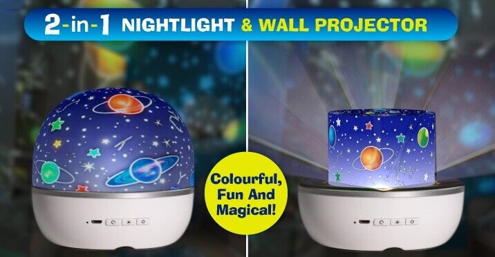 Dream Beam AS SEEN ON TV Amazing Colourful Nightlight & Wall Projector 2 in 1