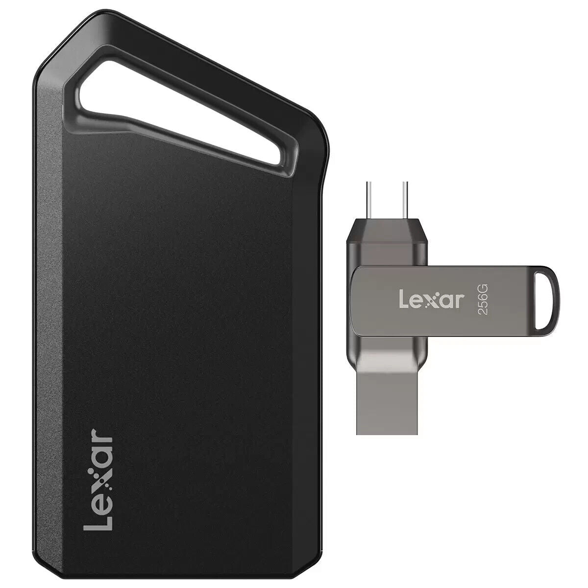 Lexar High-Performance 1TB NVMe Portable SSD with 64GB USB-C Dual Drive Storage