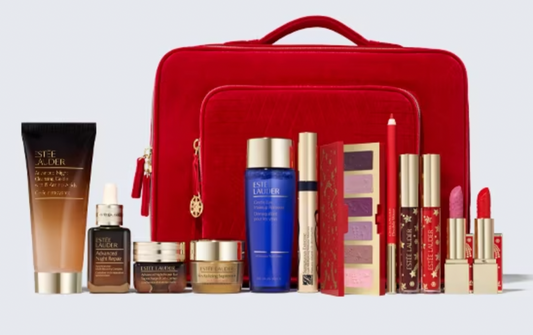 Estee Lauder Christmas Edition 12 pcs with Beauty Case Gift for your Love One