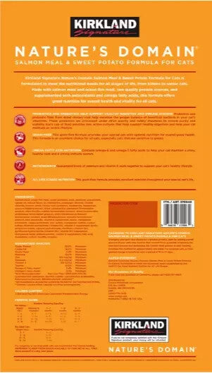 2 Pack Kirkland Cat Food 8Kg Each Nature's Domain Salmon Sweet Potato