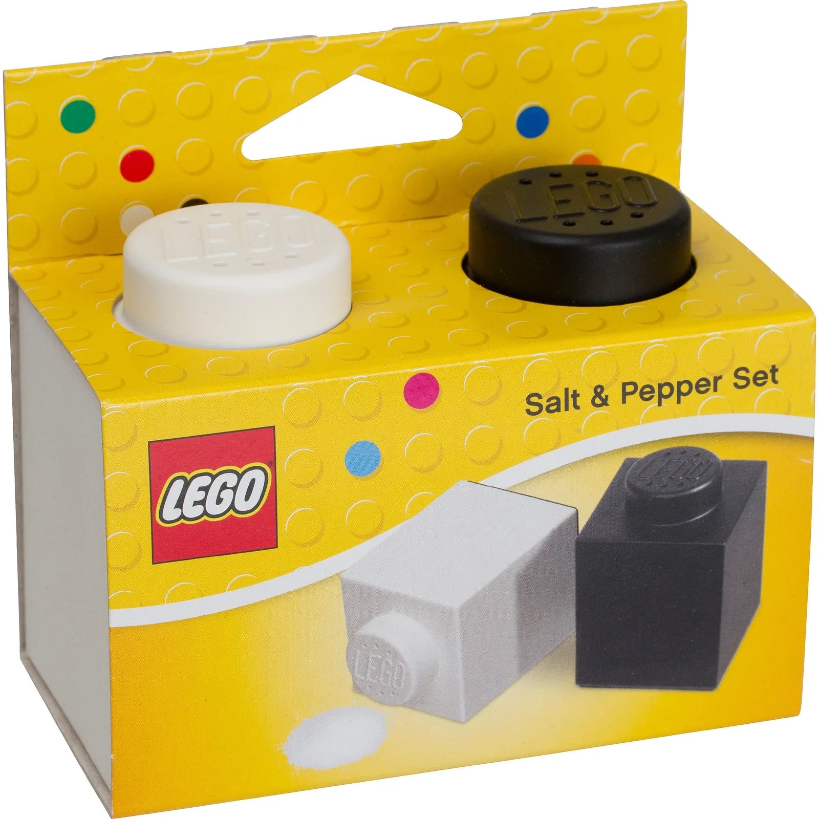 LEGO 850705 SALT AND PEPPER SHAKER SET BLACK AND WHITE BLOCKS, BRAND NEW