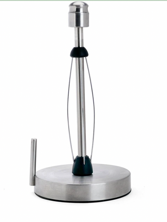 Kamenstein Paper Towel Holder Stainless Steel With Tear Bar One Hand Pull & Tear