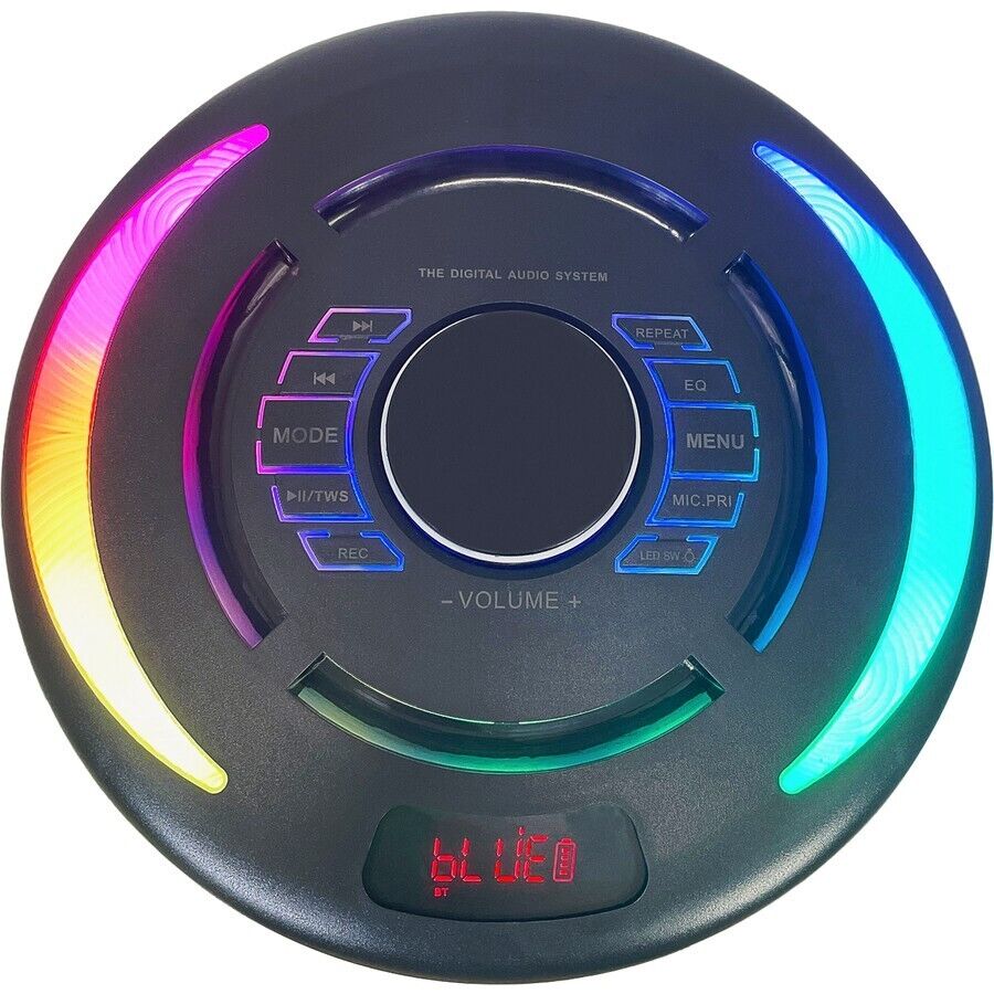 JVC Portable Bluetooth Party Speaker TWS LED lights FM Radio Aux Wireless Mic