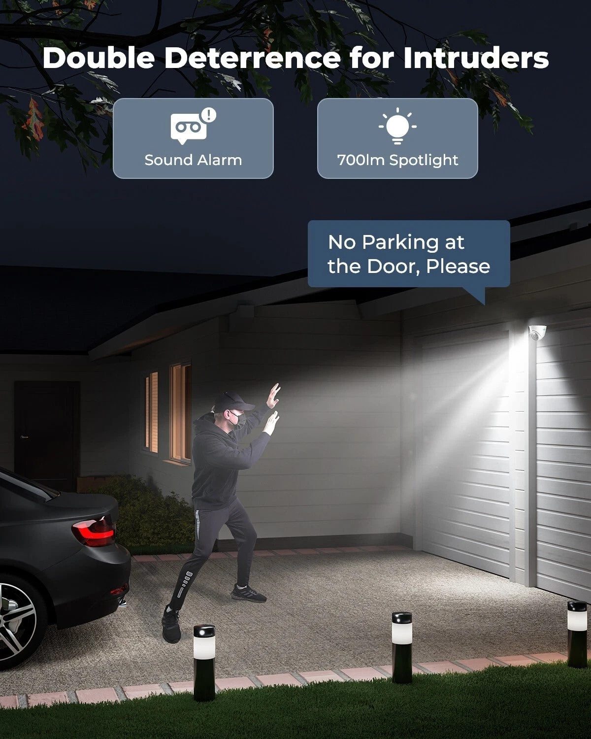 2x Reolink RLC-1224A 12MP PoE Security Camera Person Vehicle Detection Spotlight