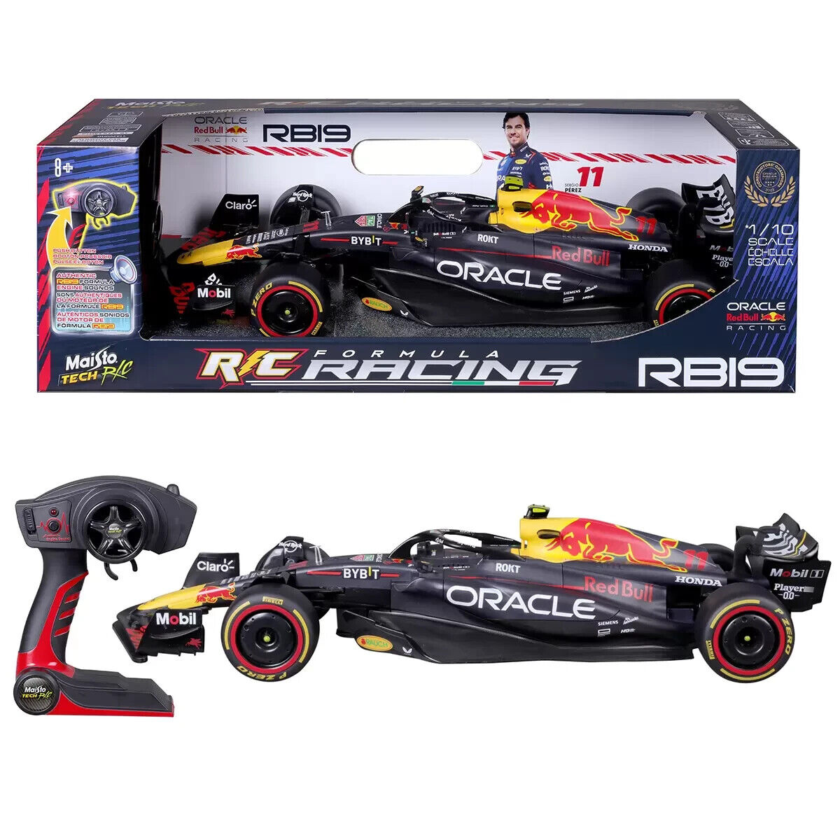 Formula Racing R/C 1:10 Scale Red Bull & Design Ferrari Racing Maisto Tech