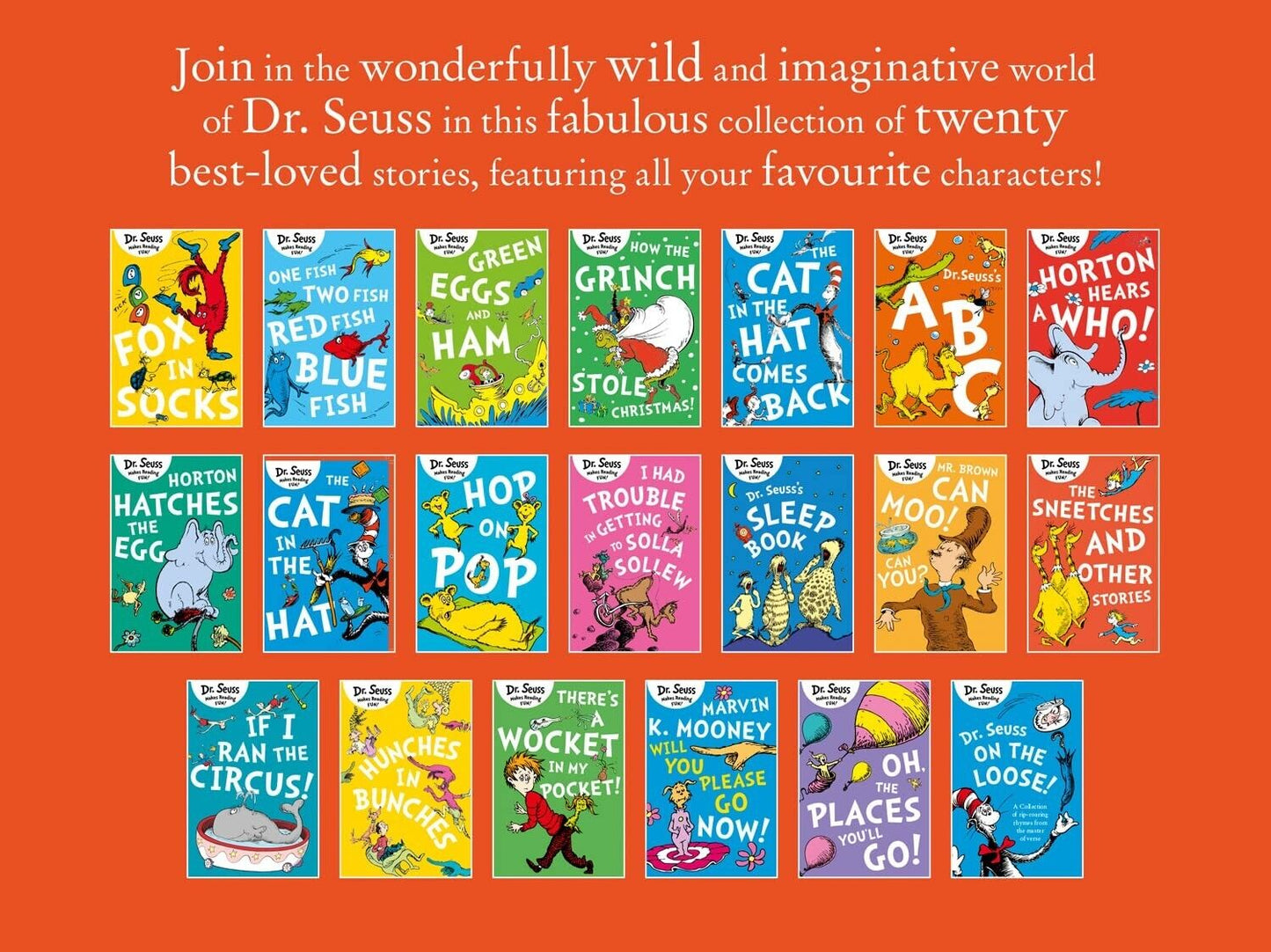 The Wonderful World of Dr. Seuss 20 Books Children Collection Box Set