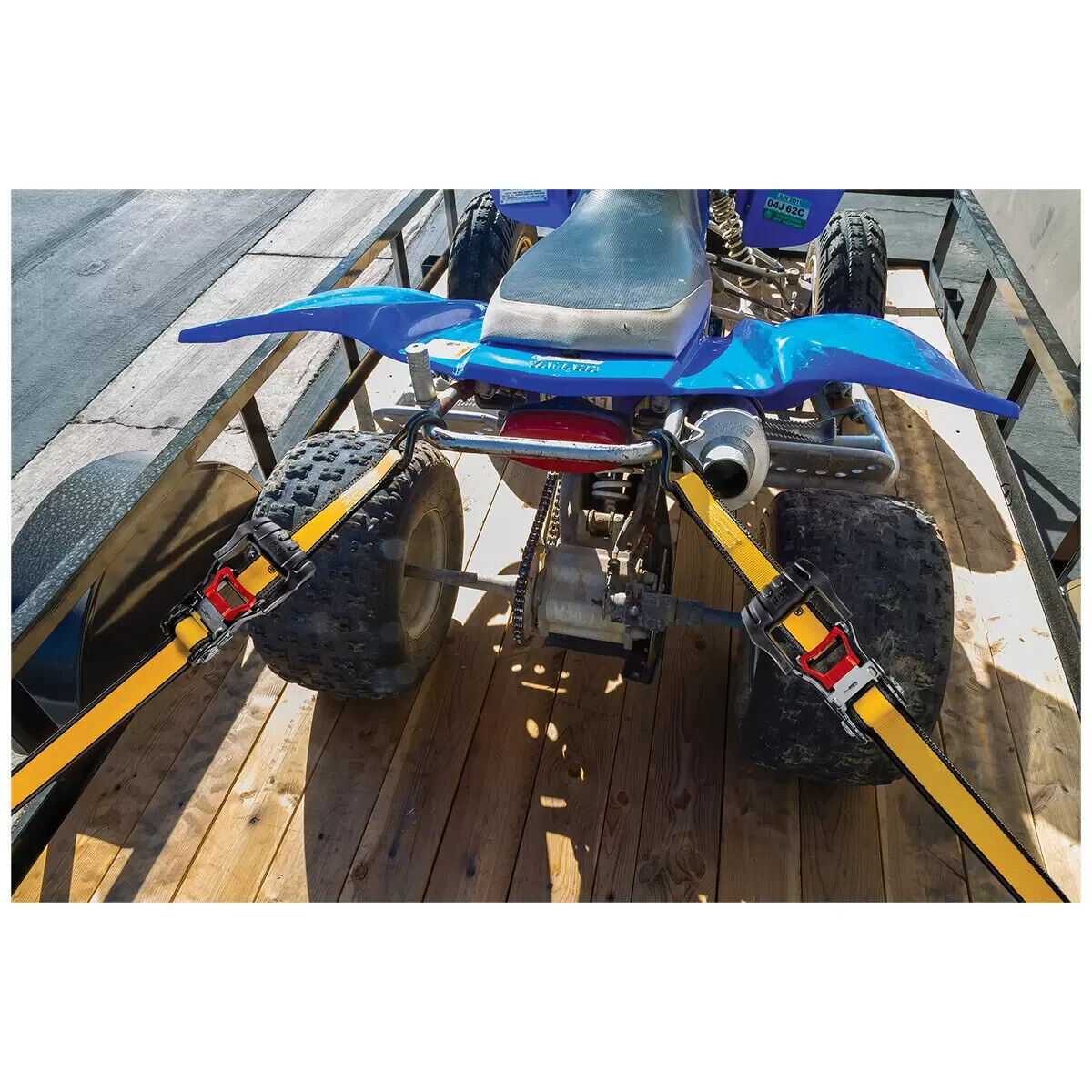 CAT Heavy Duty 4 PC Ratchet Tie Down Set 4.87m Long x3.8cm Wide Adjustable Strap