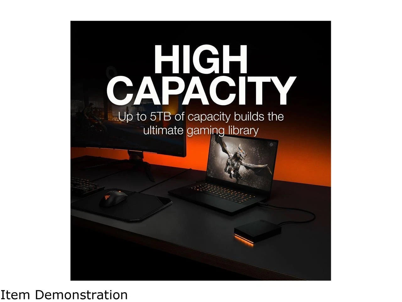 Seagate FireCuda Gaming Hard Drive External Hard Drive 5TB USB RGB PS4 PS5 XBOX