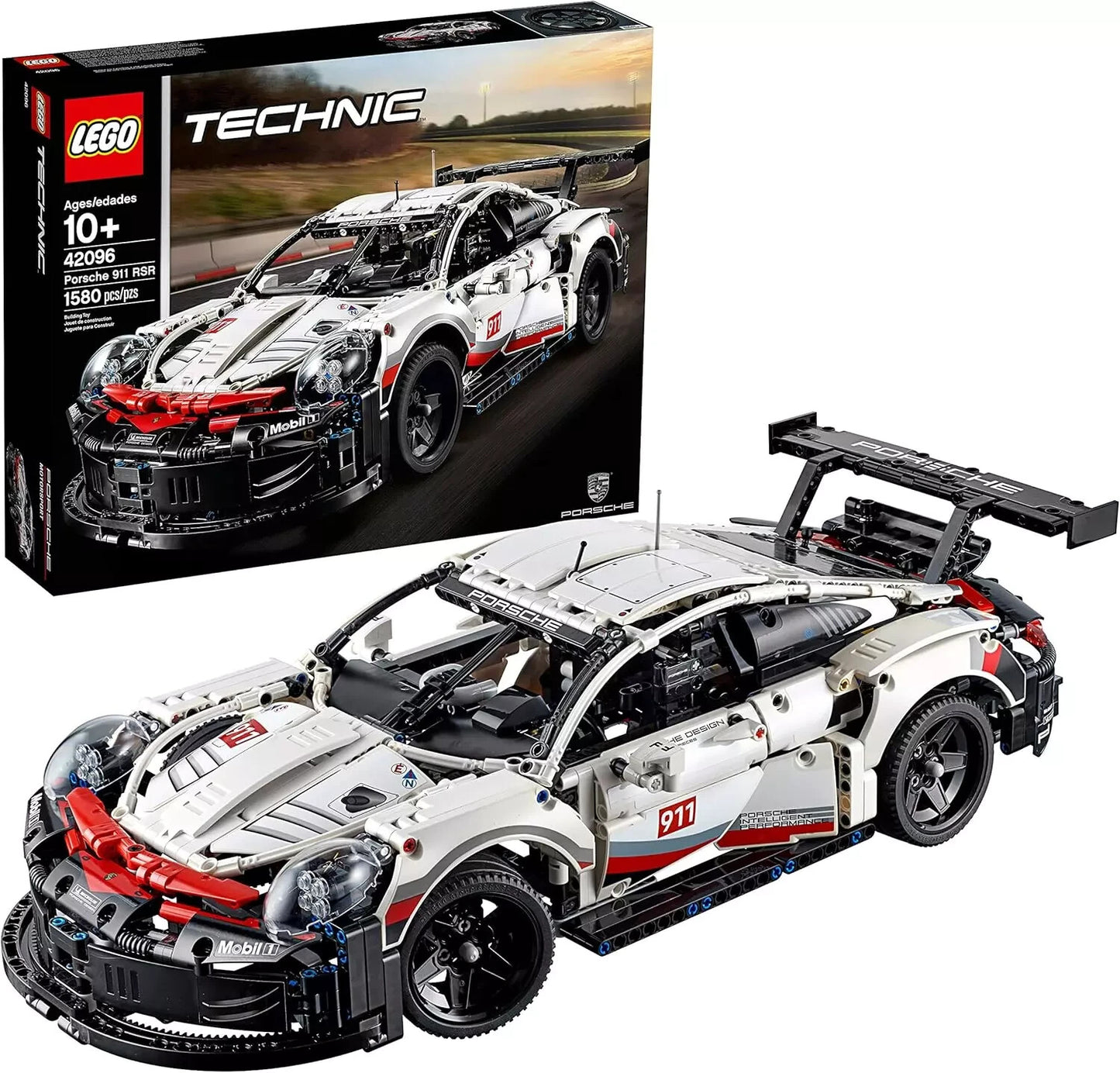 LEGO Technic Porsche 911 RSR Race Car Model Building Kit 42096, Advanced Replica
