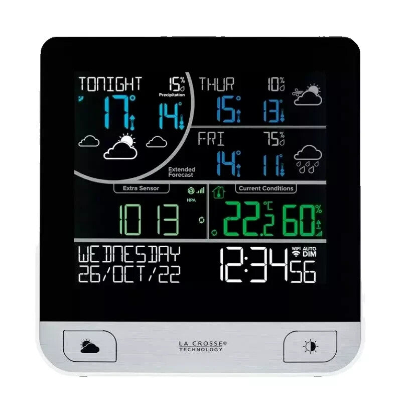 La Crosse Smart Wi-Fi Colour Weather Forecast Station Android iPhone App new