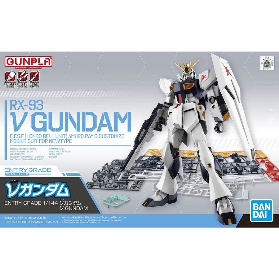 Brand New BANDAI EG ENTRY GRADE 1/144 RX-93 FF NU GUNDAM V Gundam