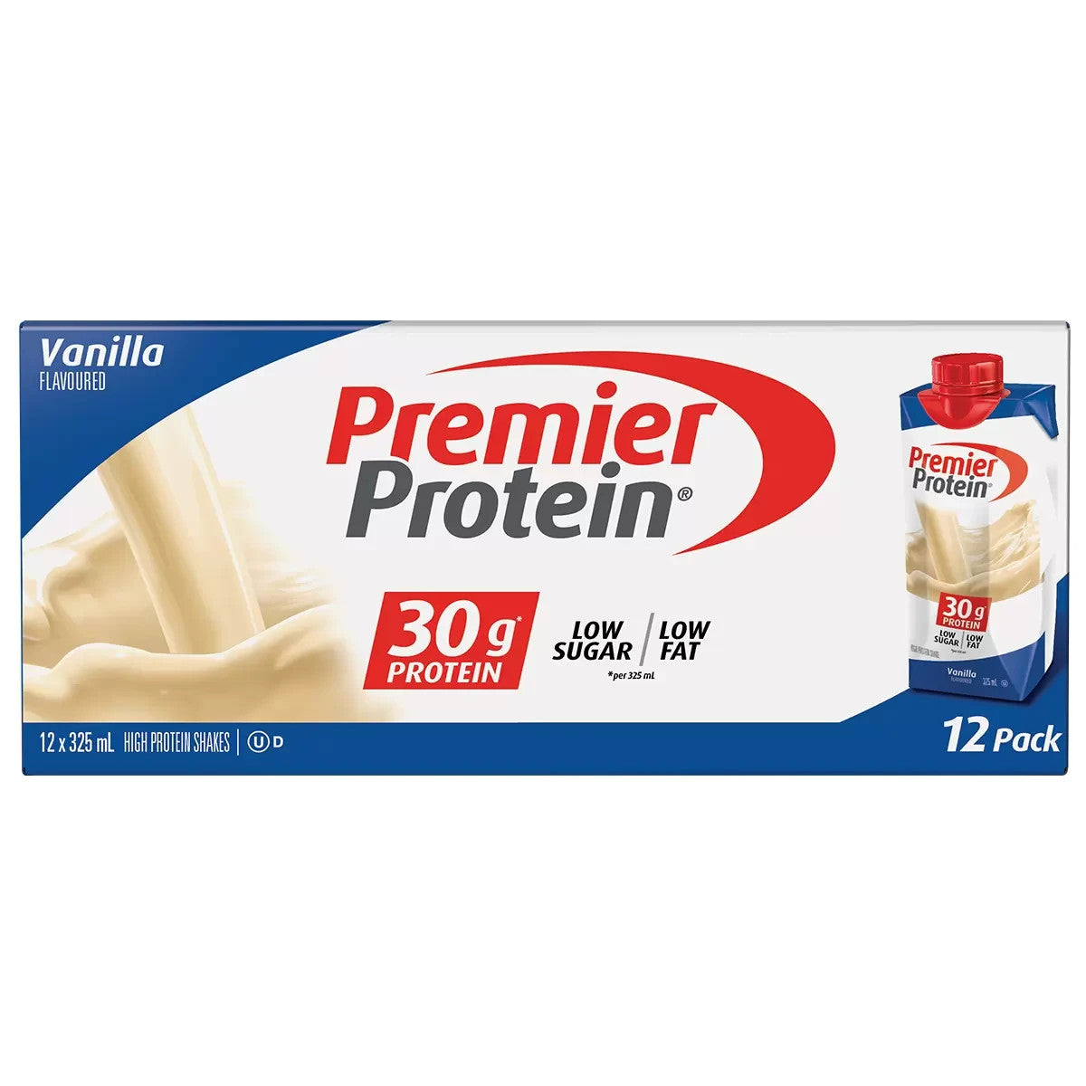 24x 32ml Premier Protein Vanilla Protein Shake - Total 325 ML Low Fat Low Sugar