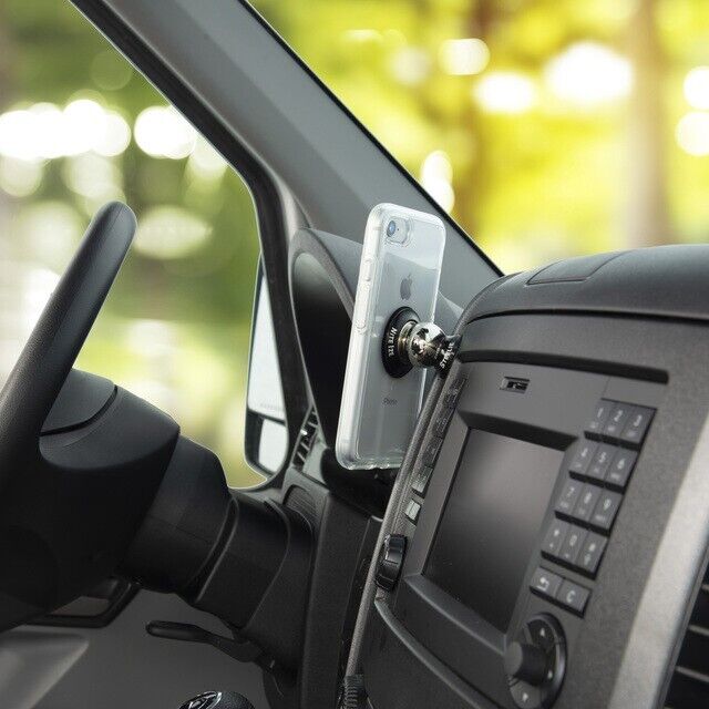 ATTRACT-I 3D Multifunctional Rotary Magnetic Smart Phone Car Holder WHITE base