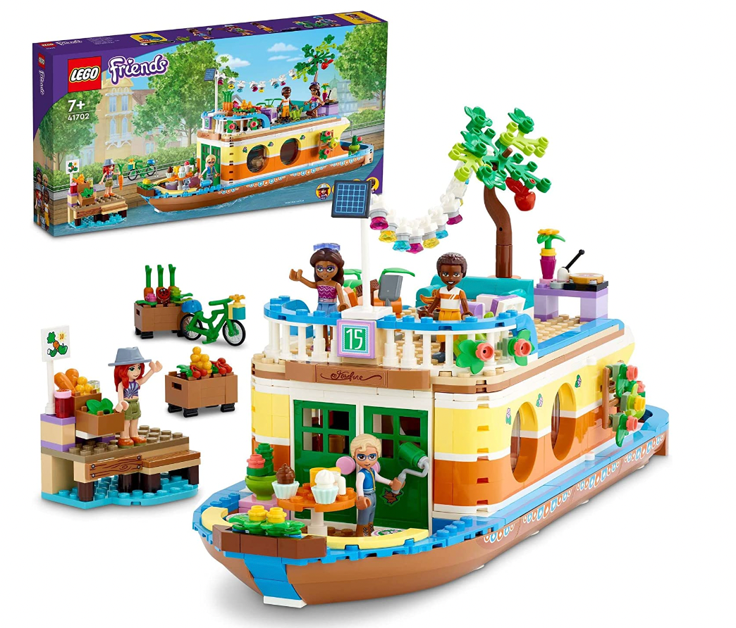 LEGO Friends Canal Houseboat 41702 Boat With Rooftop Garden & Stall, Bike