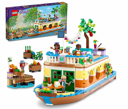 LEGO Friends Canal Houseboat 41702 Boat With Rooftop Garden & Stall, Bike