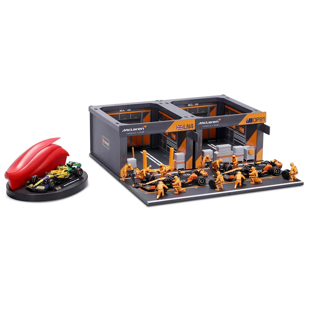 Bburago F1 McLaren MCL38 Deluxe Pack – #4 Lando Norris & #81 Oscar Piastri
