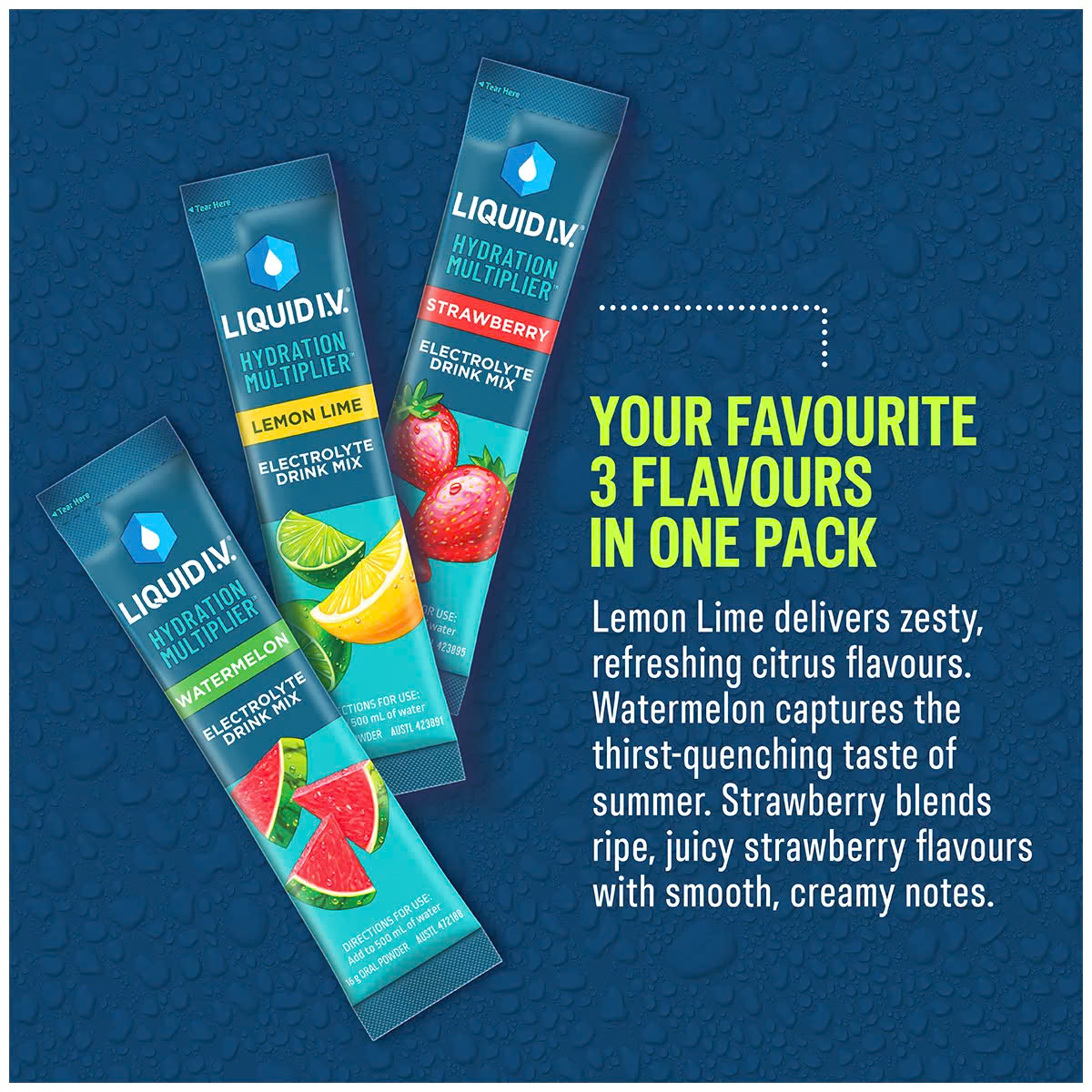 Liquid I.V. Hydration Multiplier Variety Pack Electrolyte Drink Mix 30 Sachets