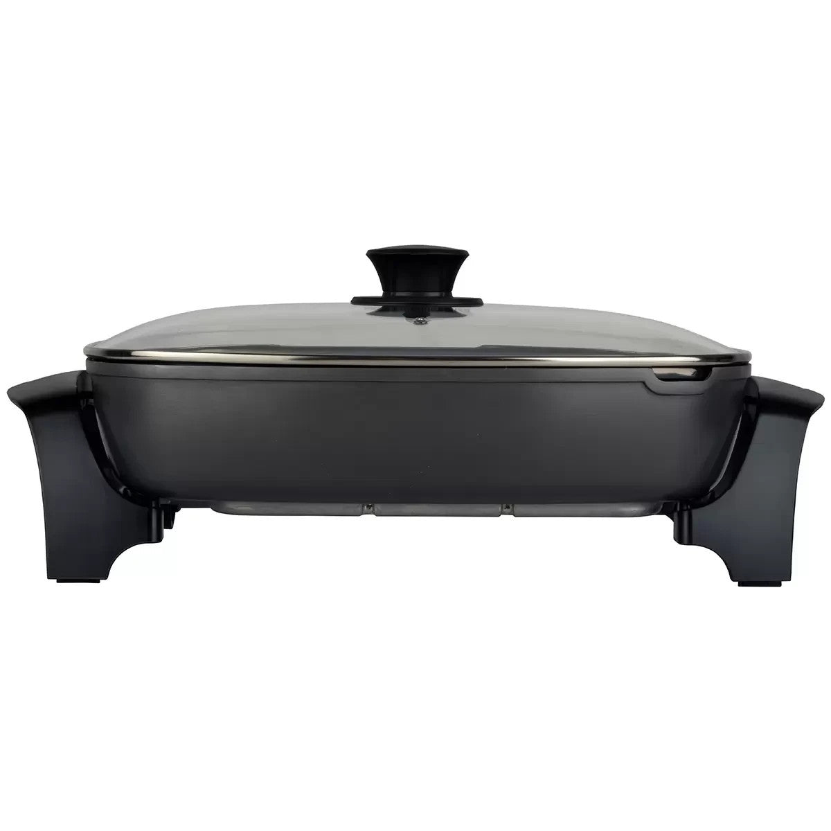 Westinghouse 2400W Non-Stick Electric Skillet Fry Pan w/ Glass Lid Cookware Grey