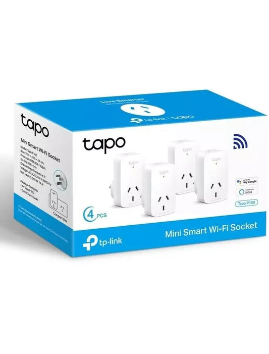 TP-Link Tapo P100 Smart Wifi Power Socket Plug Google Alexa  Smart Home 4 Pack
