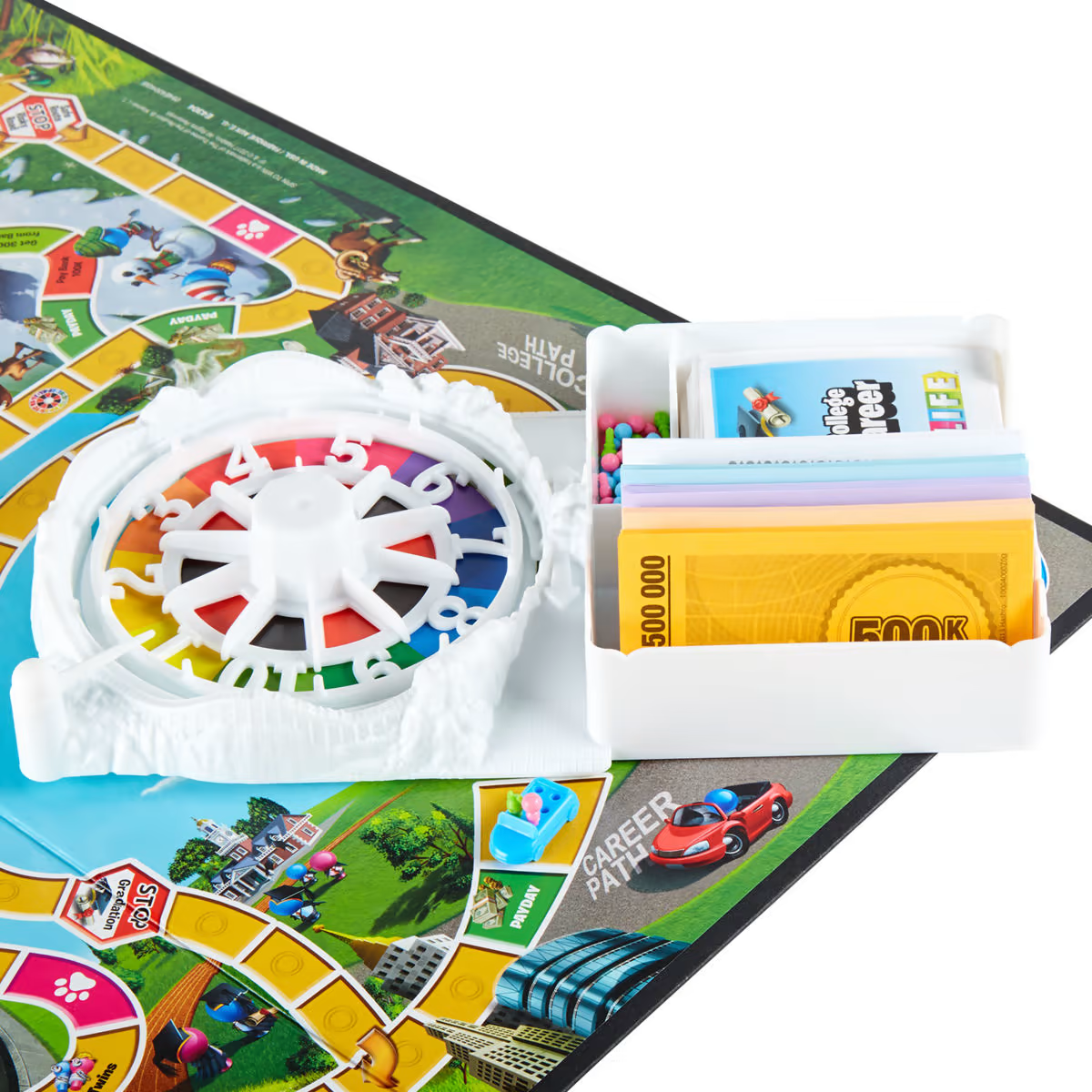 The Game Of Life Board Game Action Cards Gameboard 2-4 Players for Family Kids