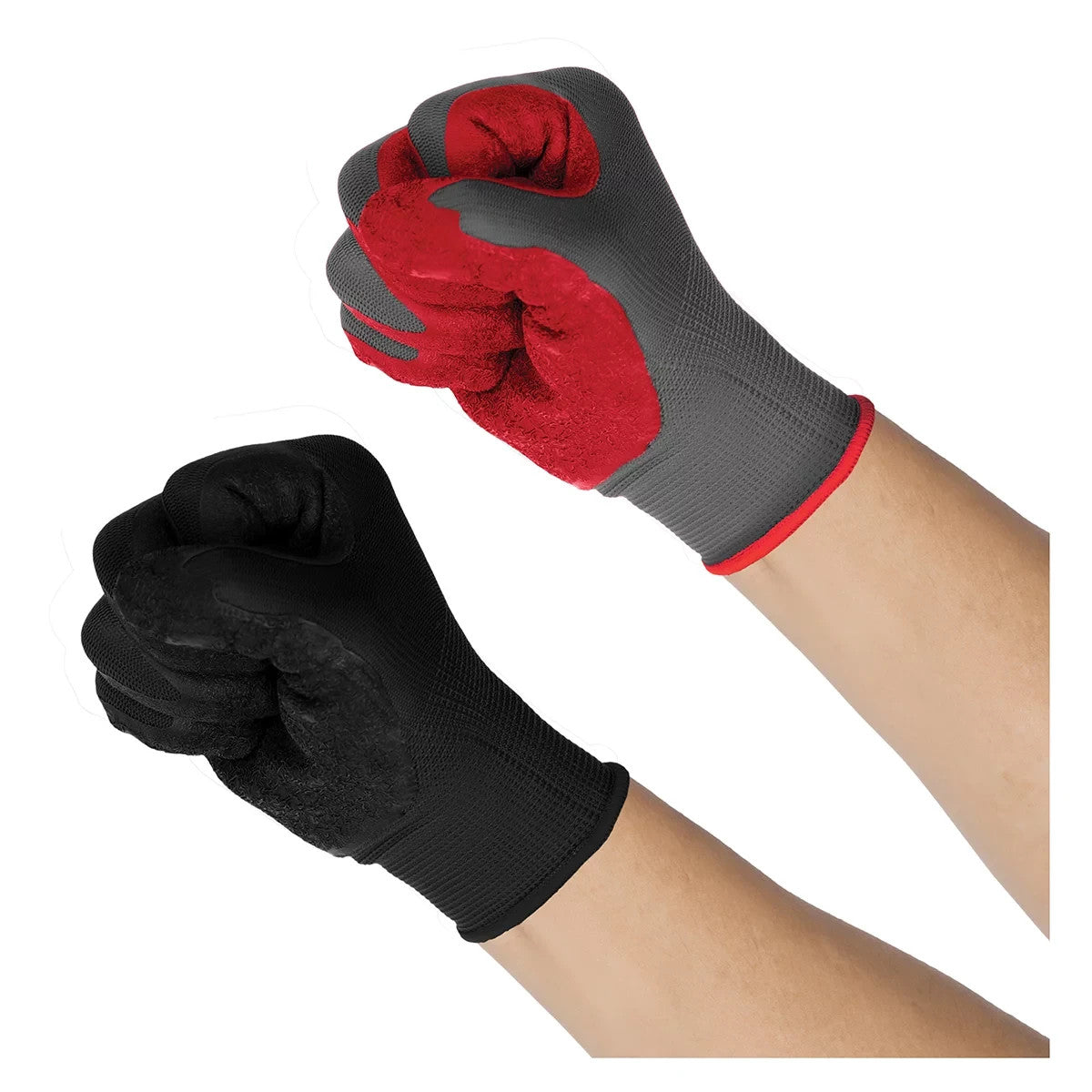 Box Of 14 Hand Crew Latex Work, Multiuse Gloves, Foam Latex Handcrew - Medium