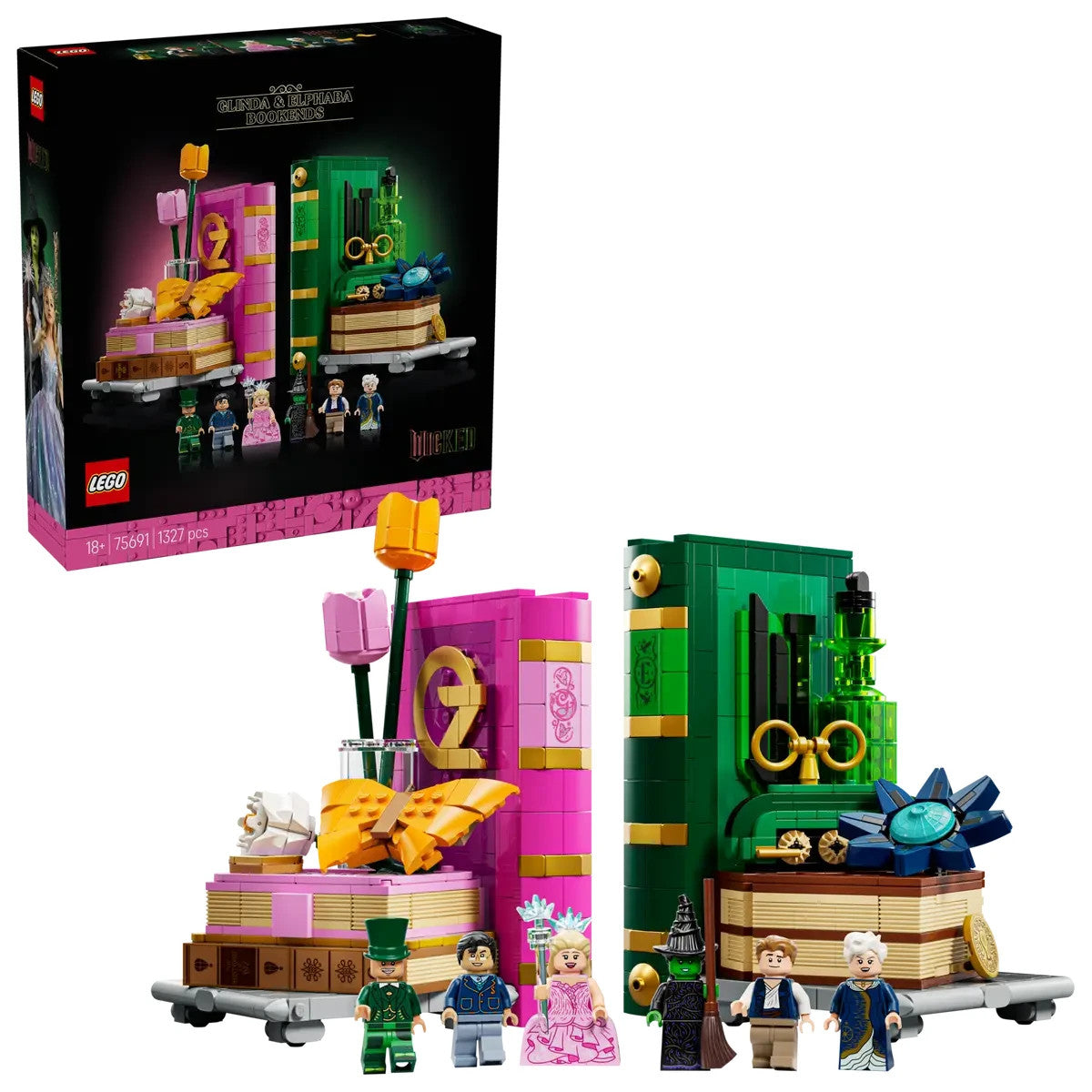 LEGO 75691 Wicked Glinda & Elphaba Bookends