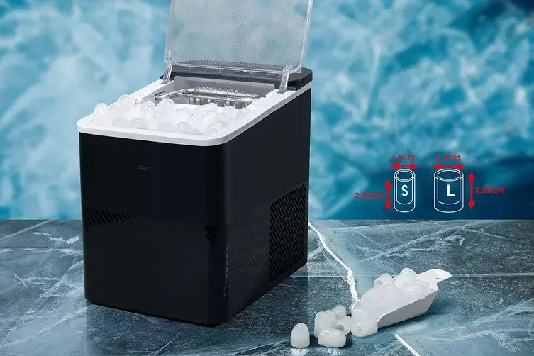 Kogan 12kg Ice Cube Maker with Self-Cleaning (Black), Ice Makers, Appliances