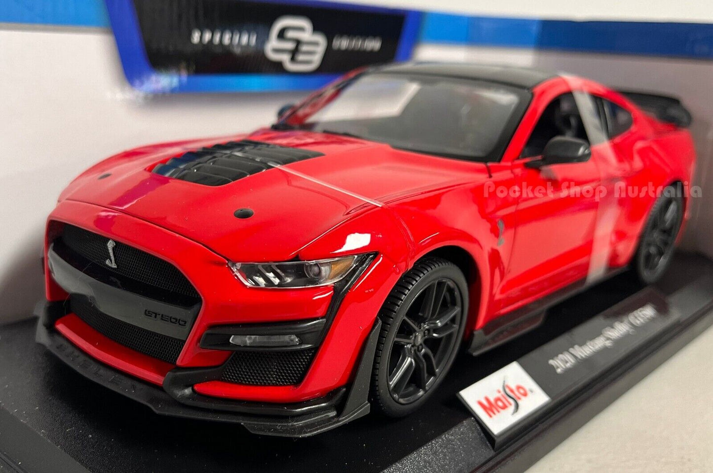 Maisto 2020 Mustang Shelby GT500 1:18 Metallic Red 1:18 Diecast model car