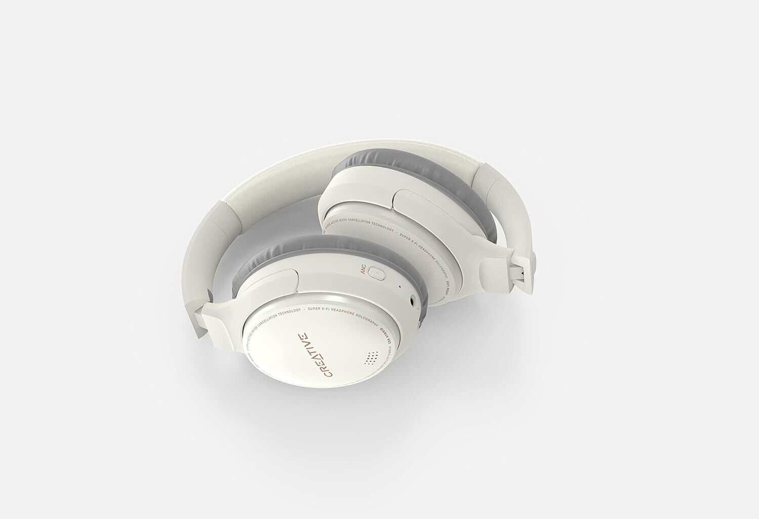 Creative Zen Hybrid (White) Wireless Over-ear Headphones with Hybrid ANC, EF1010