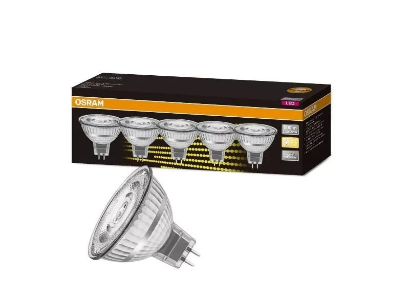5 x Osram TruWave 5.5W  MR16 GU5.3 LED Warm White 3000K Lamp Globes Bulbs