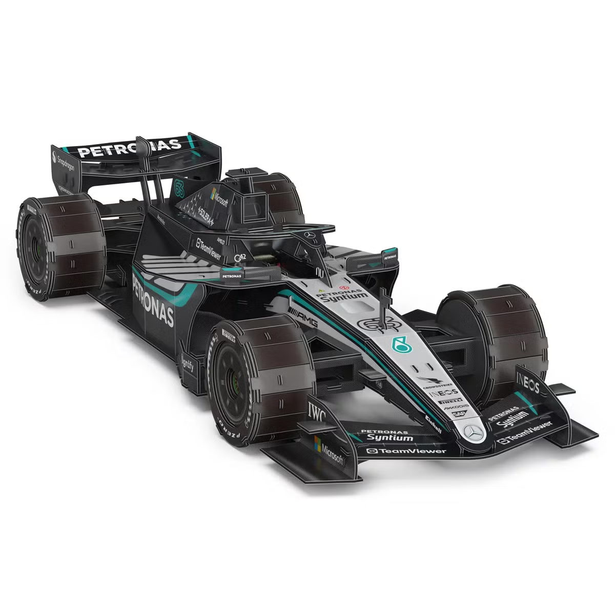 4D Build F1 Mercedes Petronas 3D Puzzle Model Kit Car Helmet 243 Pieces 6076624
