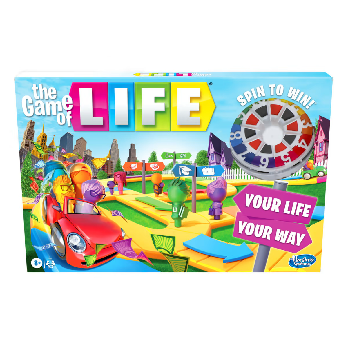 The Game Of Life Board Game Action Cards Gameboard 2-4 Players for Family Kids