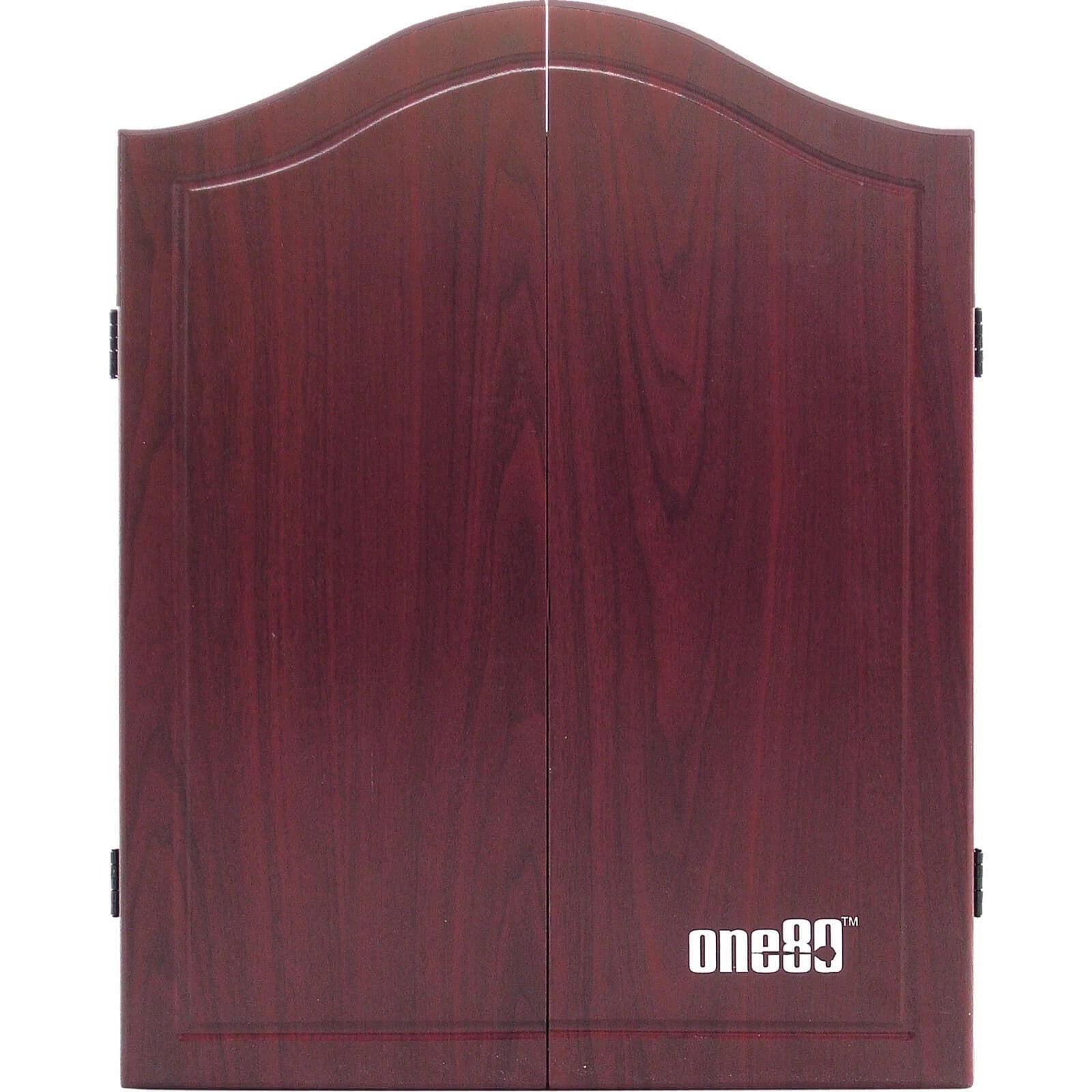 One80 MDF Dartboard Cabinet Rosewood – Includes Scoreboards