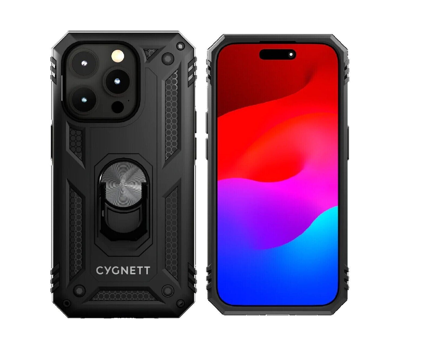 Cygnett Rugged Case With Kickstand For Apple iPhone 15 Pro Max (6.7") - Black