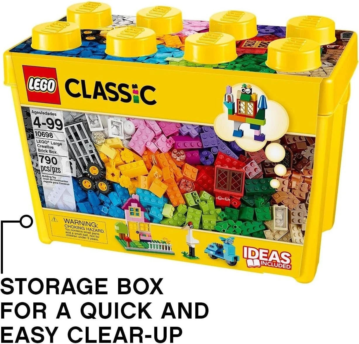 LEGO 10698 Classic Large Creative Brick Storage Box Set Colourful Building Toy