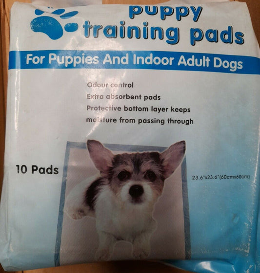 2x 10 pads Puppy Training Pads for Puppies and Indoor Adult Dogs 60cm x 60cm