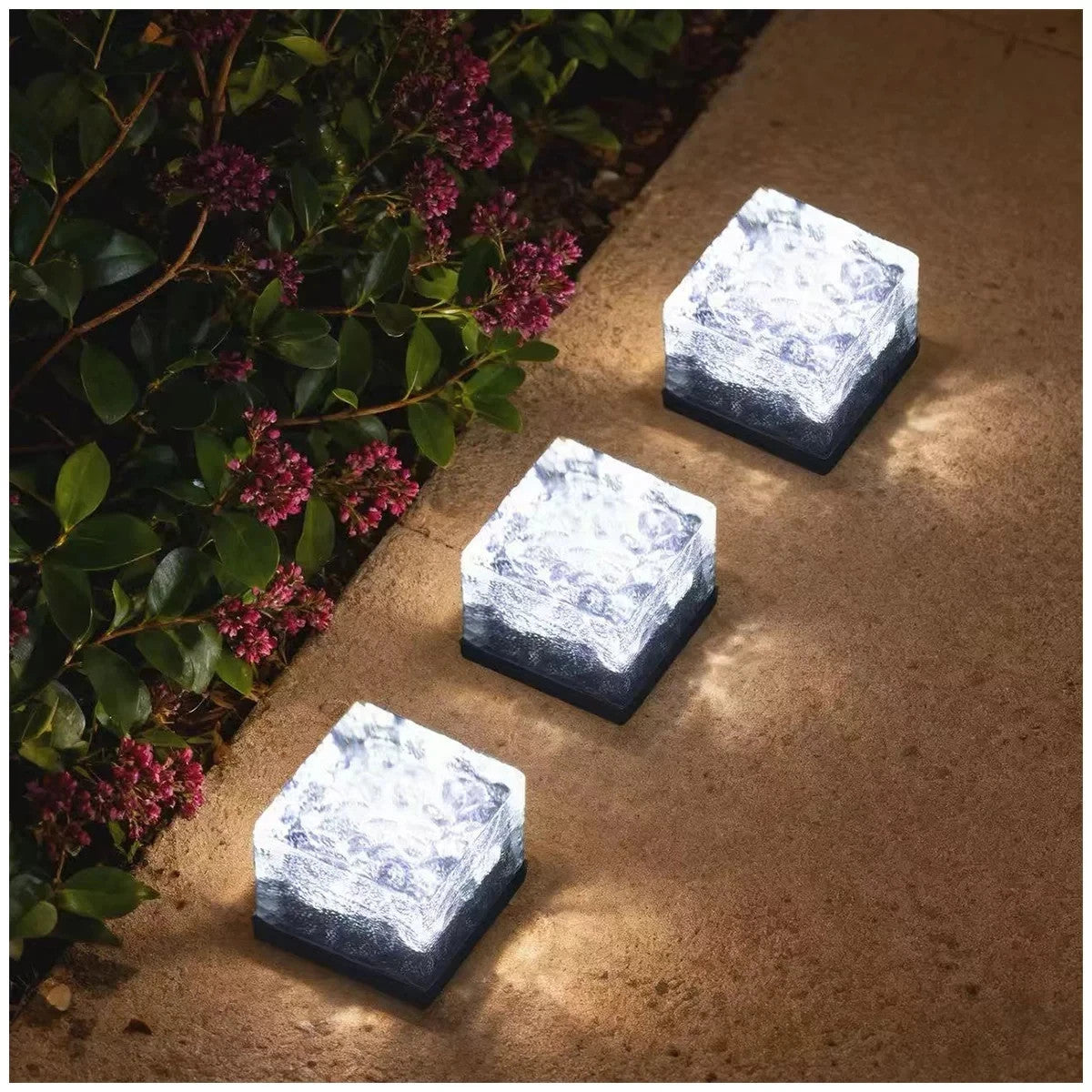 Dais Solar Brick Light Outdoor Lights Path Garden Camping LED 6 Pack Cool White