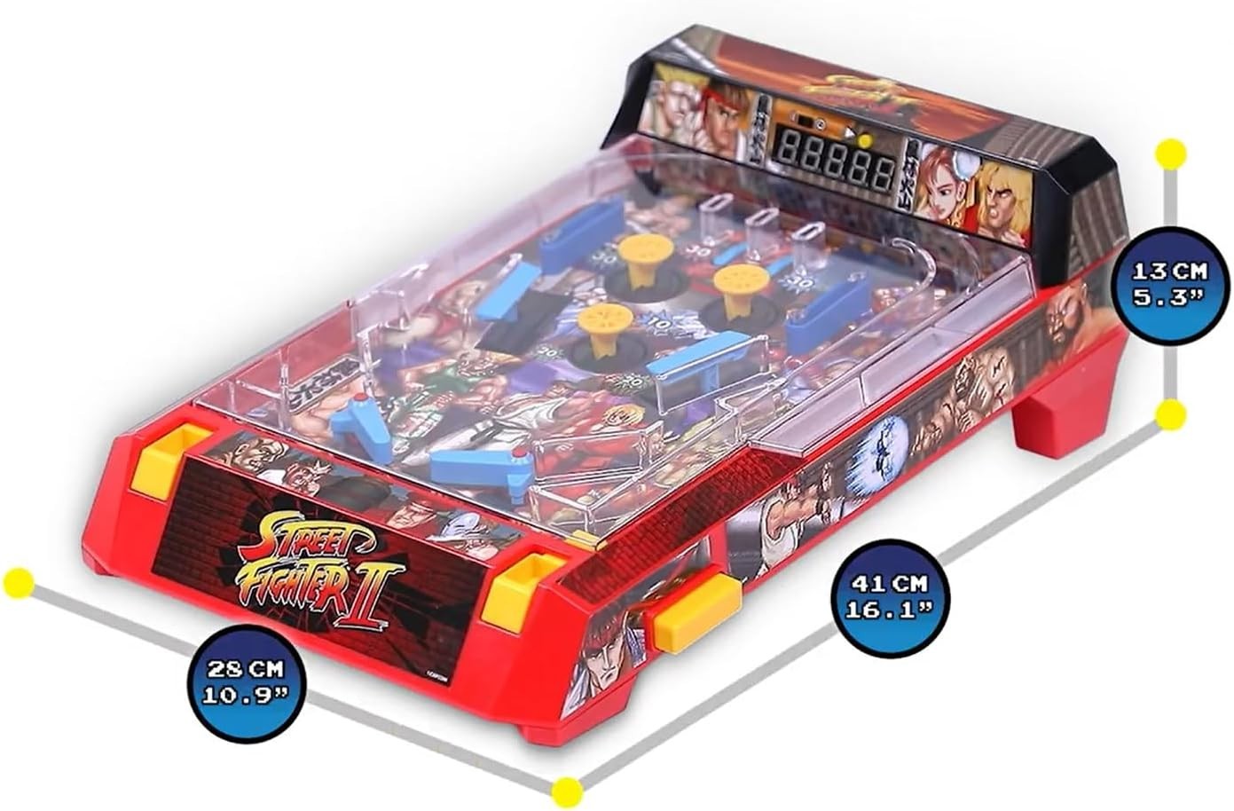 Electronic Arcade Pinball Game Capcom Street Figher 2 Edn Ages 6+ Years
