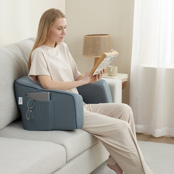 Casual Living Lap Desk Pillow Memory Foam Removable Knit Cover for Bed & Couch