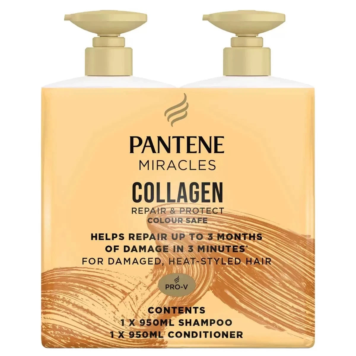 Pantene Miracles Collagen Shampoo And Conditioner 2 x 950ml