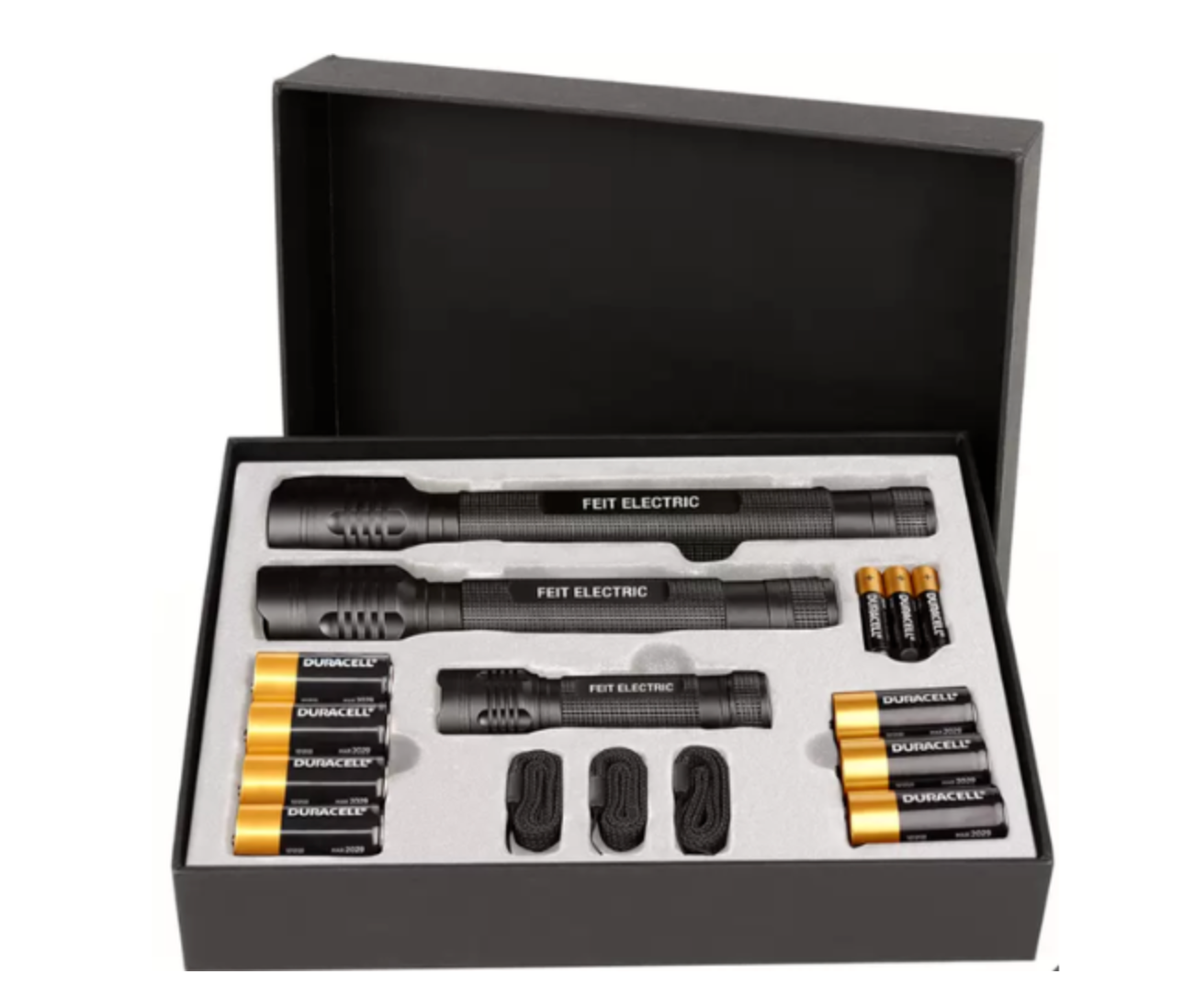 FEIT Electric LED Flash Light Torch 3 pcs Kit Ultra Bright 1700 1000 500 Lumens