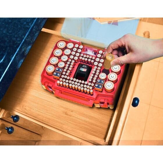 Battery Daddy Smart AS SEEN ON TV Organise Store 174 Battery Storage Box Tester
